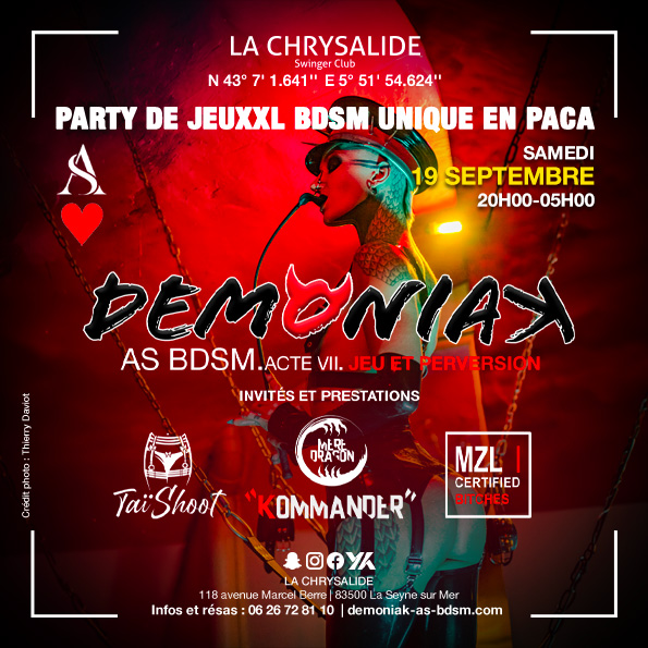 Poster de la soir&eacute;e Demoniak AS BDSM